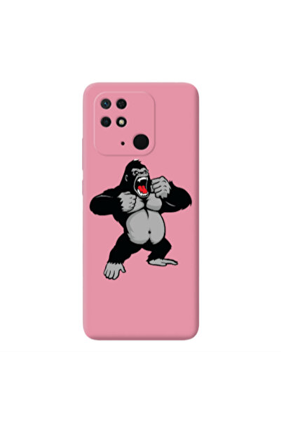 Other Xiaomi Redmi 10C Angry Gorilla2 Pink Colored Silicone TPU Θήκη
