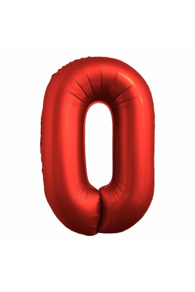 OEM Balon din folie numărul 0, 102cm, Roșu satinat