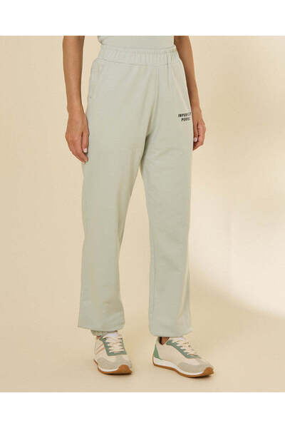 REDTAG Women Green Terry Jogger Pants