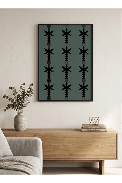 LOWHA Canvas Wall Art Stretched Over Wooden Frame with Black Floating Frame a...