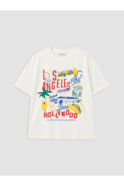 LC Waikiki Peak New Season Printed 100% Cotton Women's T-Shirt