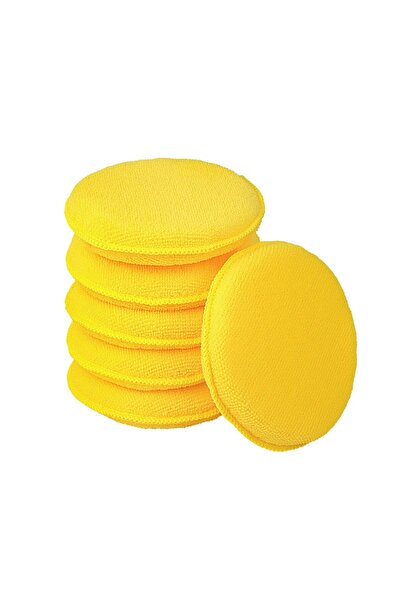 Arabest 6-Pack Microfiber Wax Applicator Pads,5" Diameter,Buffing & Detail Po...