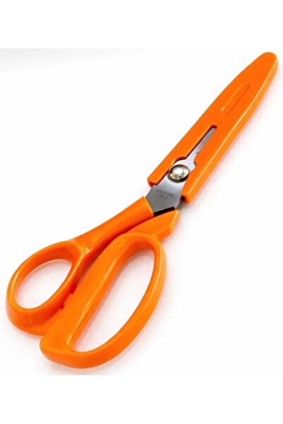 Öztürk Tuhafiye Tailor's Scissors 9'' (23cm) Fabric Scissors with Orange Hand...
