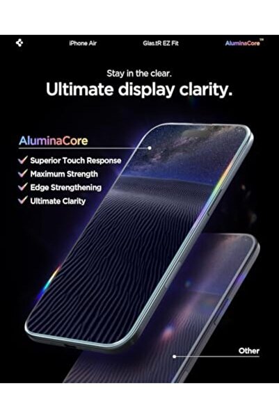Yıldızan واقي شاشة زجاجي من نوع AluminaCore متوافق مع جهاز cfr shop Air ™   ت...