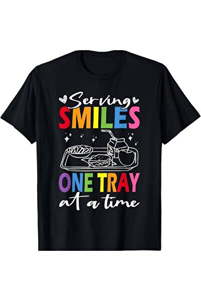 12 Teknoloji Men'S Worker T-Shirt Serving Smiles One At A Time Food Service P...