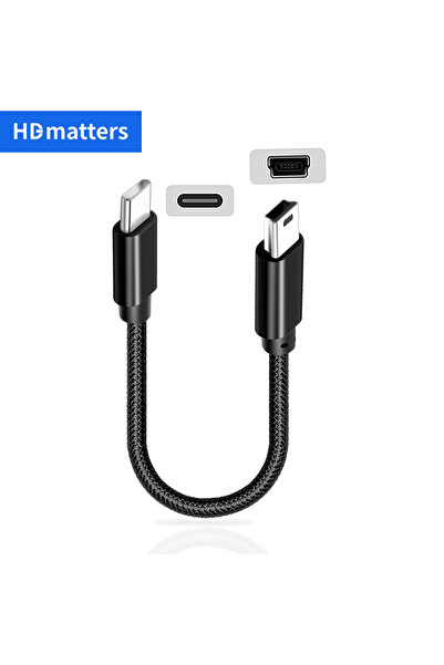 Choice Type C to Mini USB cable Ultra short USB C to USB mini-5pin charging d...