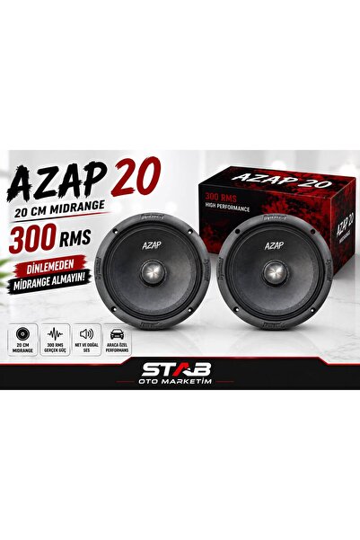 stab audio system AZAP 20 CM 300 RMS KURŞUN GÖBEK MIDRANGE
