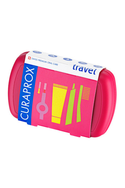 Curaprox Be You Travel Set, Πακέτο Στοματικής Υγιεινής Ταξιδίου, Φούξια