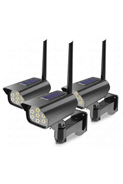 THO Set 3 bucati Camera Led Solara Falsa cu Senzor de Miscare si Telecomanda,...