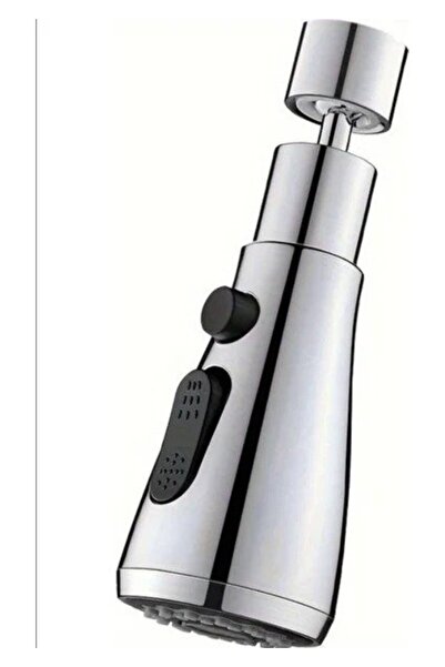 Go İthalat 360 Degree Rotatable - 3 Modes Chrome Rain Spray Nozzle Bubble Fau...
