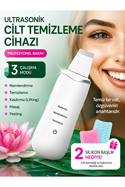xolo Ultrasonik Cilt Temizleme Cihazı 3 Modlu Yüz Temizleme Peeling Lifting M...