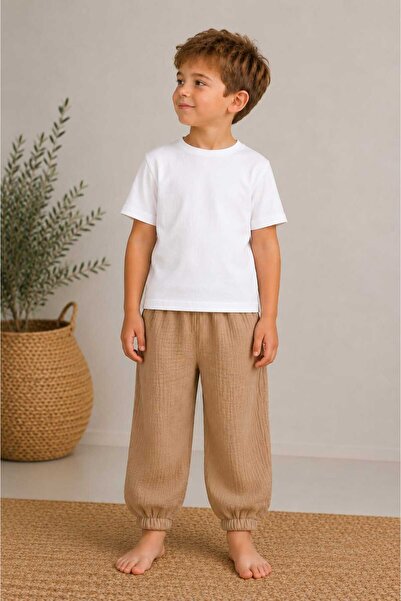 BEBEĞİME ÇORAP Organic Muslin Elastic Leg Baby/Child Trousers