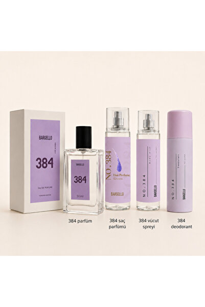 Bargello 384 KADIN PARFÜM ÇOKLU SET (PARFÜM - BODY MİST - SAÇ PARFÜMÜ - DEODO...