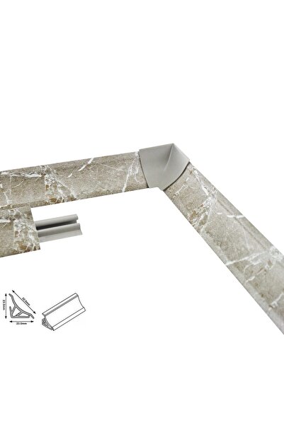 KYCT Profil etansare blat bucatarie 23 x 23 mm Emperador Inchis 1,5 m