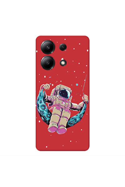 Other Xiaomi Redmi Note 13 4G Astronaut swinging on the moon Red Colored Sili...