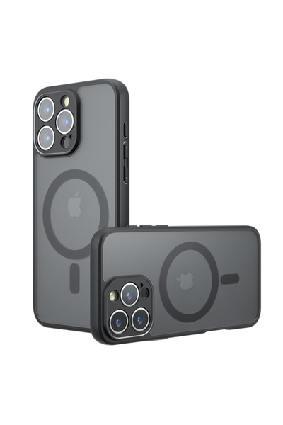 Techsuit iPhone 16 Pro Max case, PureFrost MagSafe, shockproof, frost black