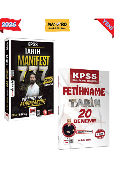 Makro Kitabevi Yayınları Yargı KPSS Tarih Manifest 777 Soruda Tekrar Kitabı -...