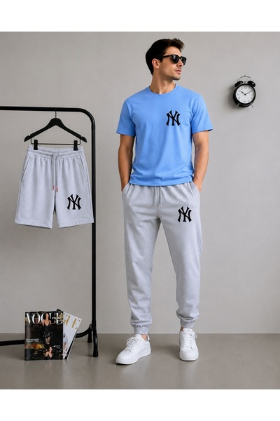 orwen life est. 2022 Unisex Oversiz 3-Piece Casual Sports Set Oversized T-Shi...