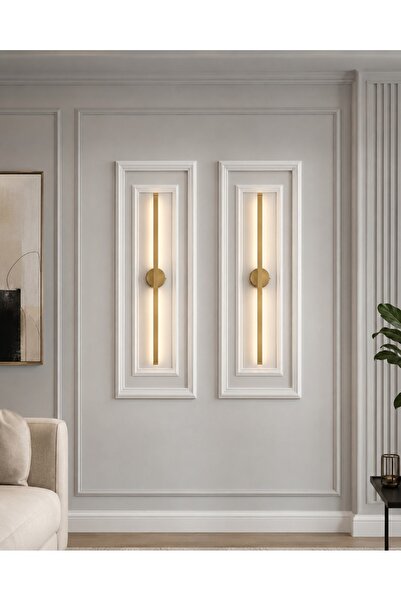 Pey Aksesuar Modern Dekoratif Led Duvar Aplik 70 Cm Günışığı 1 Adet ( PİLLİ )