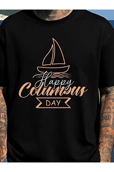 23 nisan Funny Happy Color Print T-Shirt for Men Casual Short Sleeve 1pc