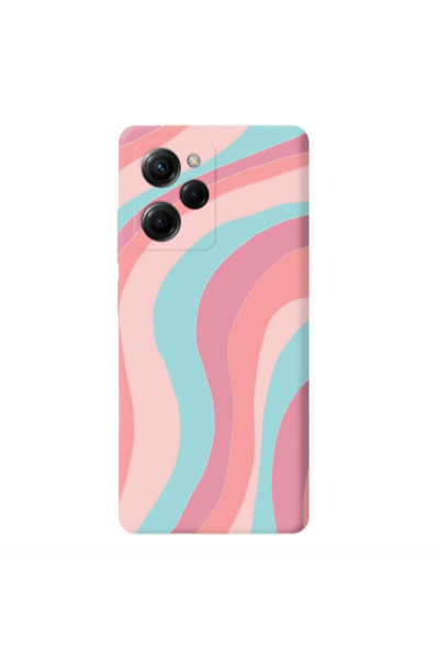 Other Xiaomi Poco X5 Pro Colored lines Pink Colored Silicone TPU Θήκη