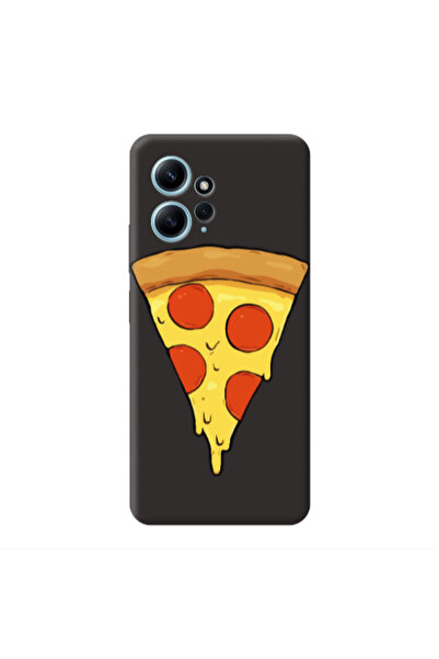 Other Xiaomi Redmi Note 12 4G Pizza Slice Black Colored Silicone TPU Θήκη