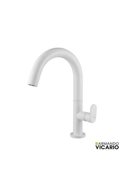 VICARIO Βρύση Νεροχύτη Μεσαία Λεπτή Λευκή Ματ 500040-300