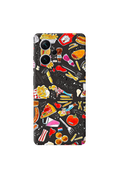 Other Xiaomi Poco X5 Snack attack Black Colored Silicone TPU Θήκη