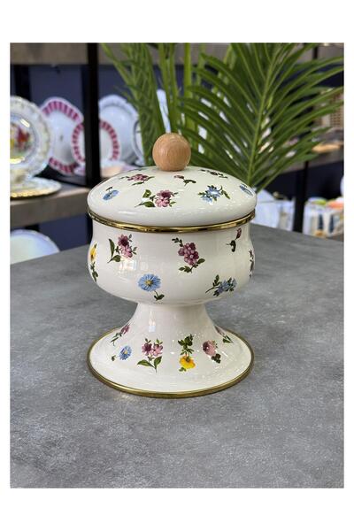 Doğudeko Petit Fleur Emaye Şekerlik