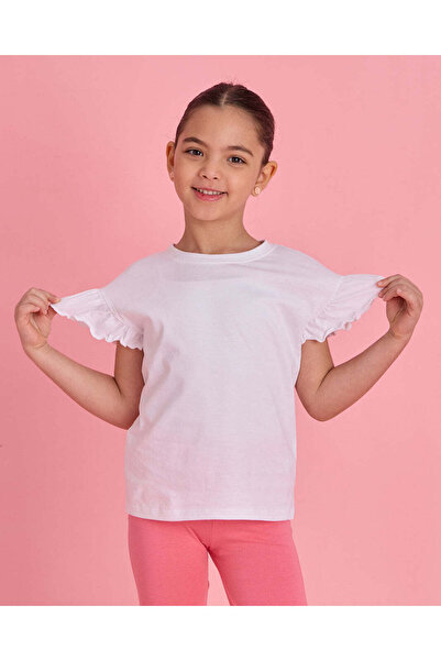 REDTAG Girls Pink & White Plain T-Shirt Pack Of 2