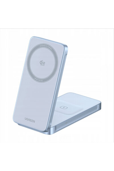 Ugreen Încărcător wireless MagFlow 2 în 1, 25W, Albastru