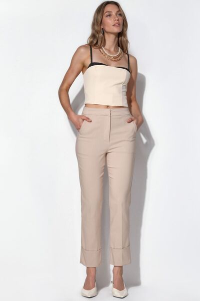 Hiccup High Waist Stretchy Bengaline Fabric Pants
