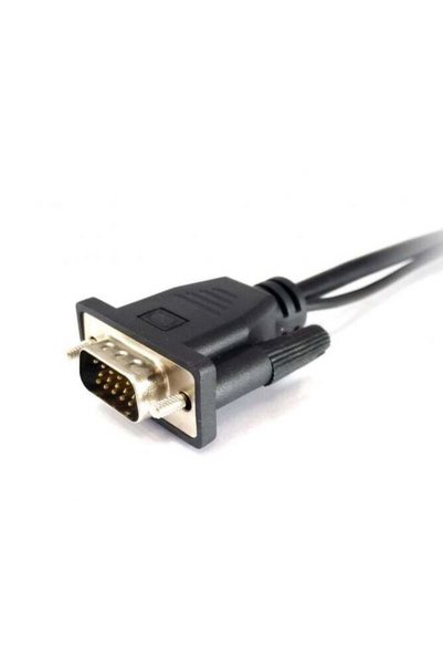 FUJISHKA VGA to HDMI Converter with Integrated Audio Support: Seamlessly Connect Legacy VGA Devices to Modern HDMI Displays with High-Definition Video and Stereo Sound Transmission