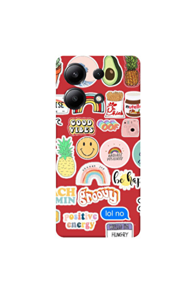 Other Xiaomi Redmi Note 13 4G Good vibes Red Colored Silicone TPU Θήκη
