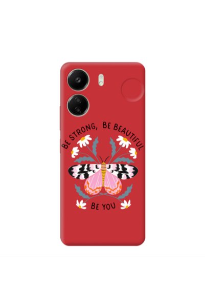 Other Xiaomi Redmi 13C Be Strong Red Colored Silicone TPU Θήκη