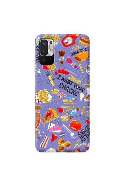 Other Xiaomi Redmi Note 10 Pro 5G Snack attack Purple Colored Silicone TPU Θήκη