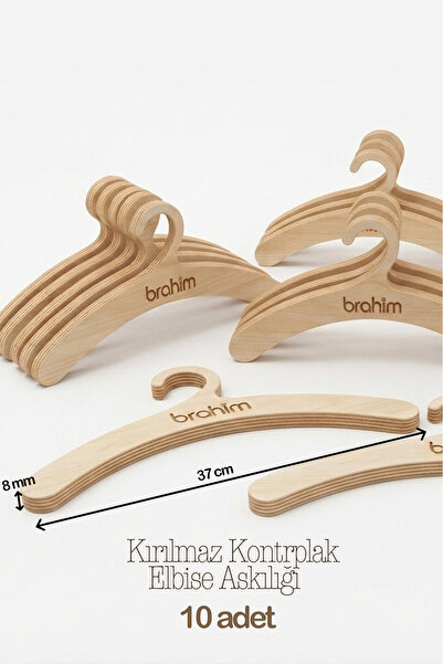 brahim Natural Plywood Wooden Hangers – Modern and Durable Clothes Hanger Clo...