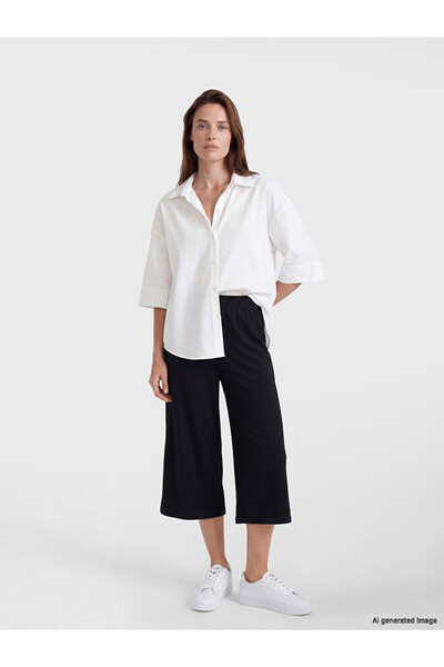 LC Waikiki Black Women's Capri with Elastic Waist