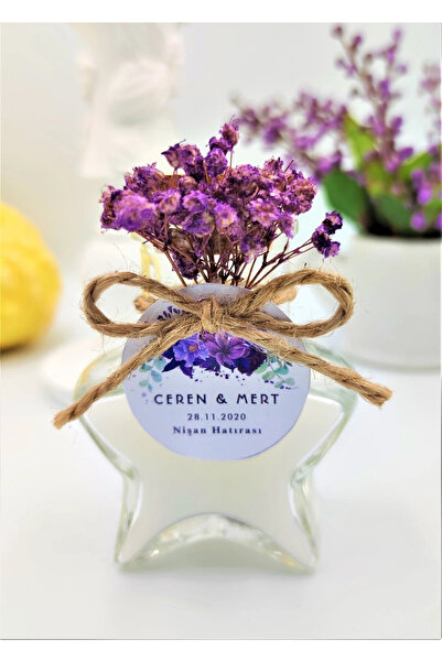 Hediyelik Mumlar Design By Ece Beyaz Yıldız Şişe Hediyelik Mum, Nikah Şekeri,...