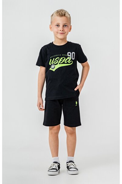 Uspa Li̇mi̇ Boy's Soft-Combed Cotton Shorts Set