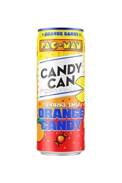 Candy Can مشروب باك-مان بنكهة الحلوى البرتقالية الفوار 330 مل