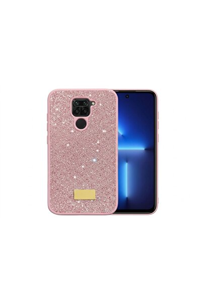 Pilanix Xiaomi Redmi Note 9 Kılıf Silikon Kenarlı Taşlı Parlak Lux Diamond Kapak