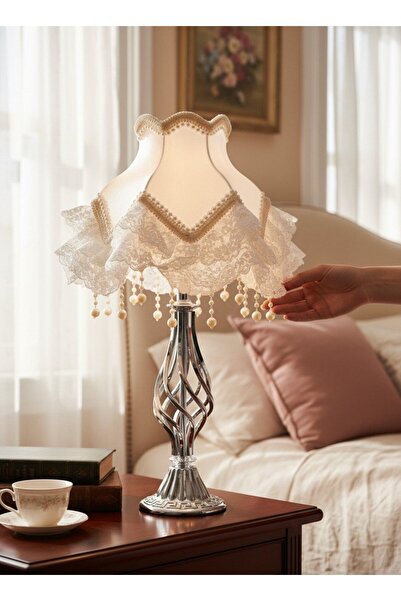 Dekovien Ecru Velvet Covered Handmade Headboard with Silver Plated Legs Class...