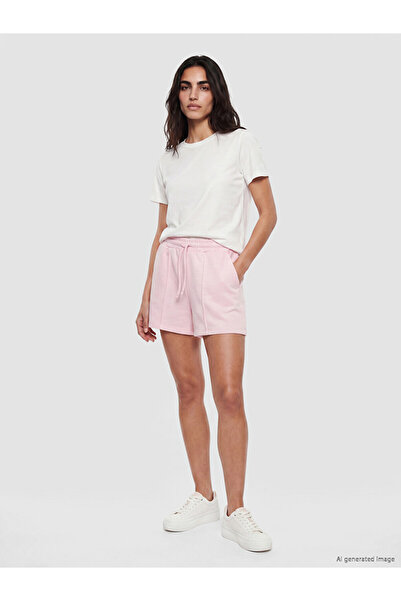 LC Waikiki Pink Women's Shorts with Elastic Waist