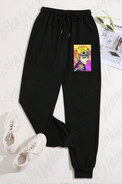 ZOKAWEAR Unisex Giorno Giovanna Jojo Printed Sweatpants