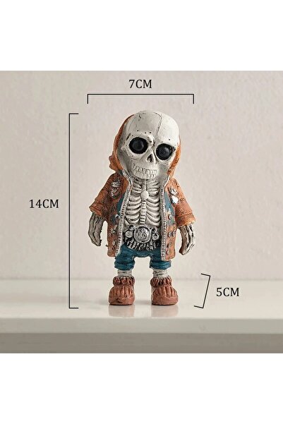 Choice1 D Skeleton Doll Resin Jewelry Character Statue Home Creative Cool Roo...