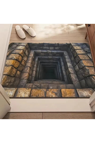 Choice سجادة باب أمامية 50×80 سم 04 بتصميم ثلاثي الأبعاد، سجادة ترحيبية للمدخ...