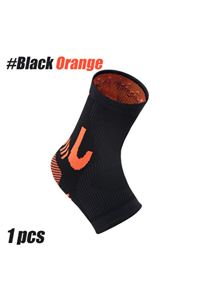 Choice8 M Black-Orange 1pc Ankle Brace for Pain Relief, Sprained Ankle Suppor...