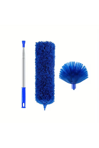 Choice blue Extendable Cobweb Duster with Lightweight Aluminum Pole & Stainle...