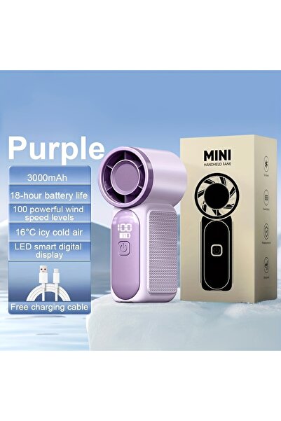 choice2 Purple Mini Handheld Fan 3600mAh High-Speed Portable Turbo Pocket Fan...